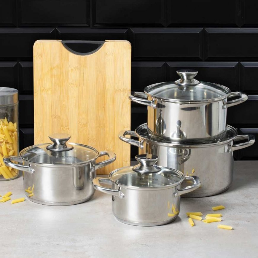 Cookware set in stainless steel Gusto 8-element AMBITION