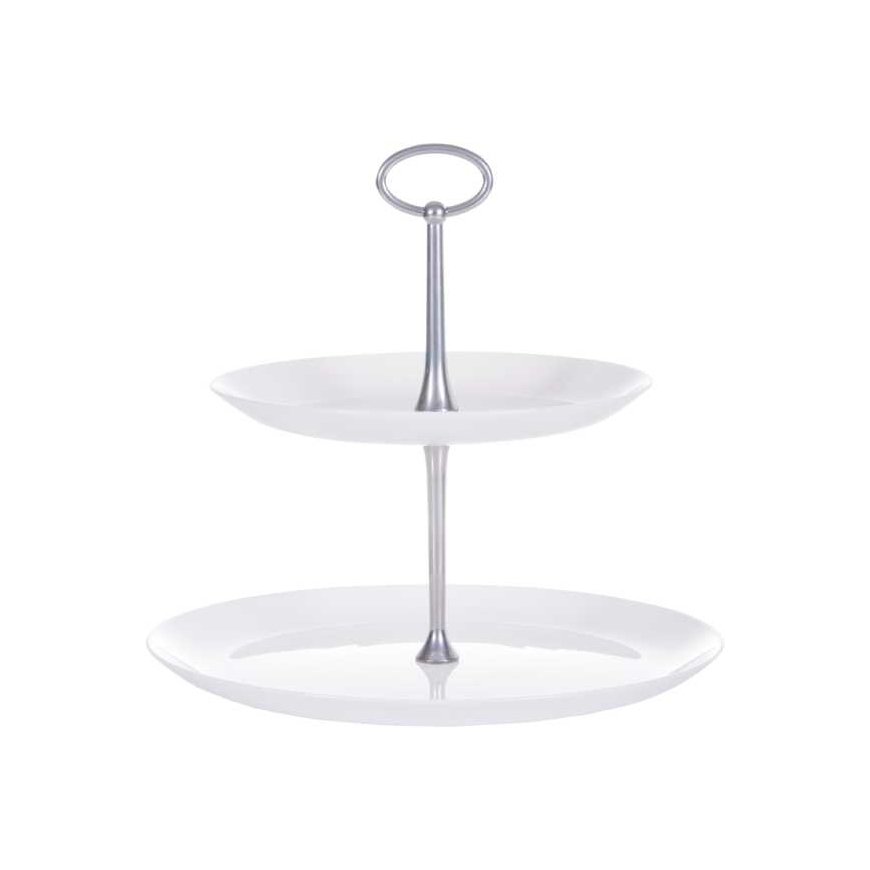 Tortinė szklana dwupoziomowa Valencia 25 cm AMBITION