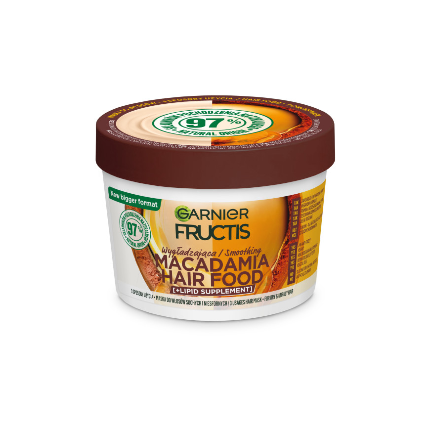 Garnier GAR FRUCTIS HAIR FOOD Mask d/wł.400ml Macadamia& – 2