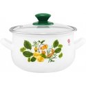 Enamel pot with lid Pigwa 16 cm 2 l ENAMEL OLKUSZ Enamel pot with lid Pigwa 16 cm 2 l ENAMEL OLKUSZ