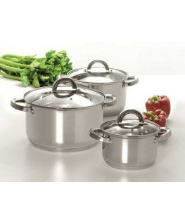 Dajar Pot set in stainless steel Berry 6-element AMBITION