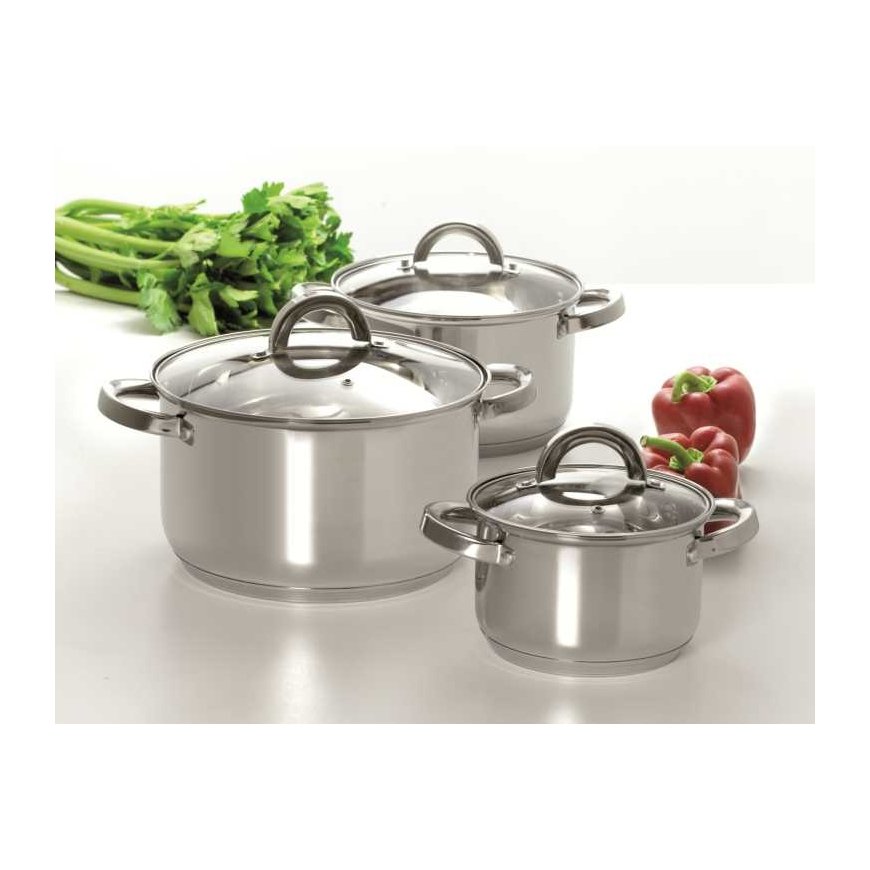 Dajar Pot set in stainless steel