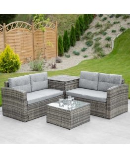 Set mebli ogrodowych with technorattan Florence popiel PATIO