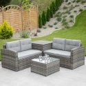 Set mebli ogrodowych with technorattan Florence popiel PATIO Set mebli ogrodowych with technorattan Florence popiel PATIO