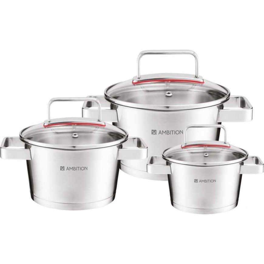 Pot set na indukcję Selection 6 - elementowy AMBITION