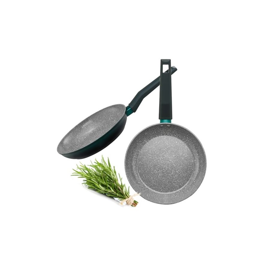 Keptuvė su powłoką Qualum Ceramic Stone Edition Ombre Žalias 20 cm AMBITION