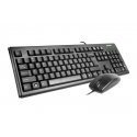 Klaviatuur, klaviatuurikomplekt + membraanhiir A4 TECH A4TKLA43774 (USB 2.0 must optiline)
