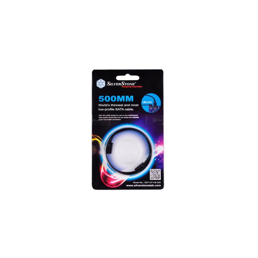 Silverstone CP11 кабель SATA 0,5 m Черный – 2
