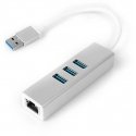 Spacetronik Multiport USB na 3 USB + RJ45 SPU-M07 sidabrinė Spacetronik Multiport USB na 3 USB + RJ45 SPU-M07 sidabrinė