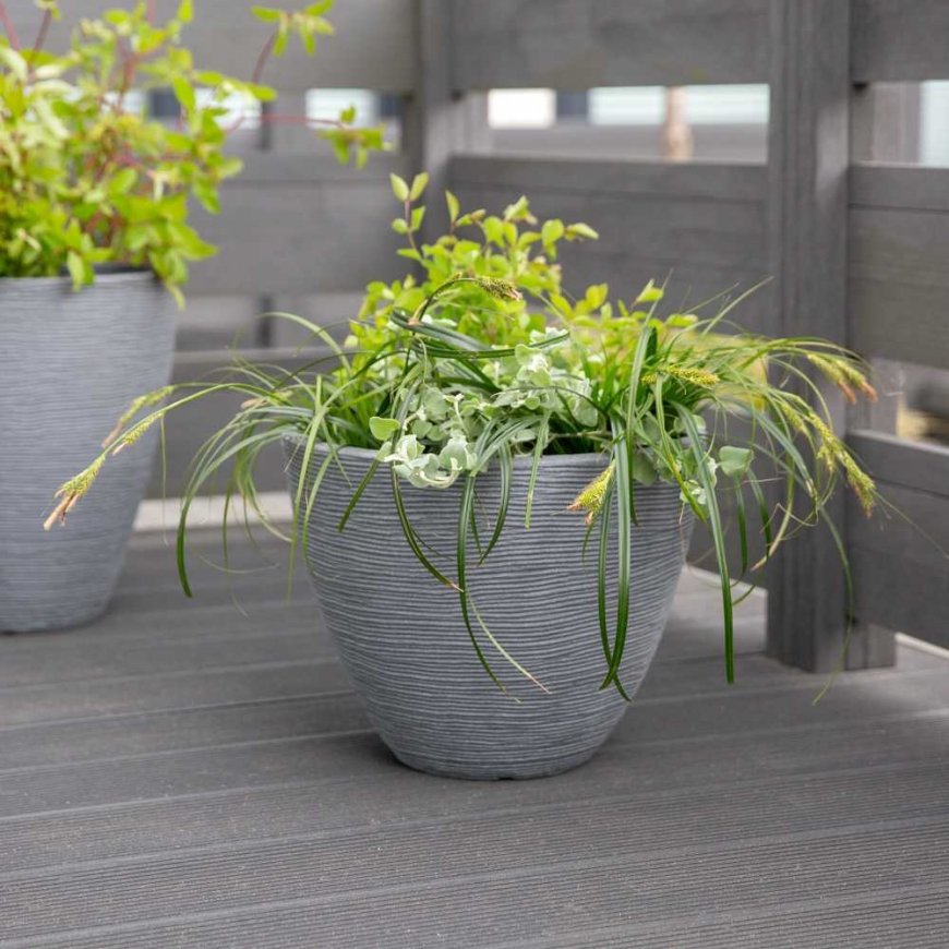 Apvalus sodo vazonas 40 x 31 cm krūva PATIO – 2