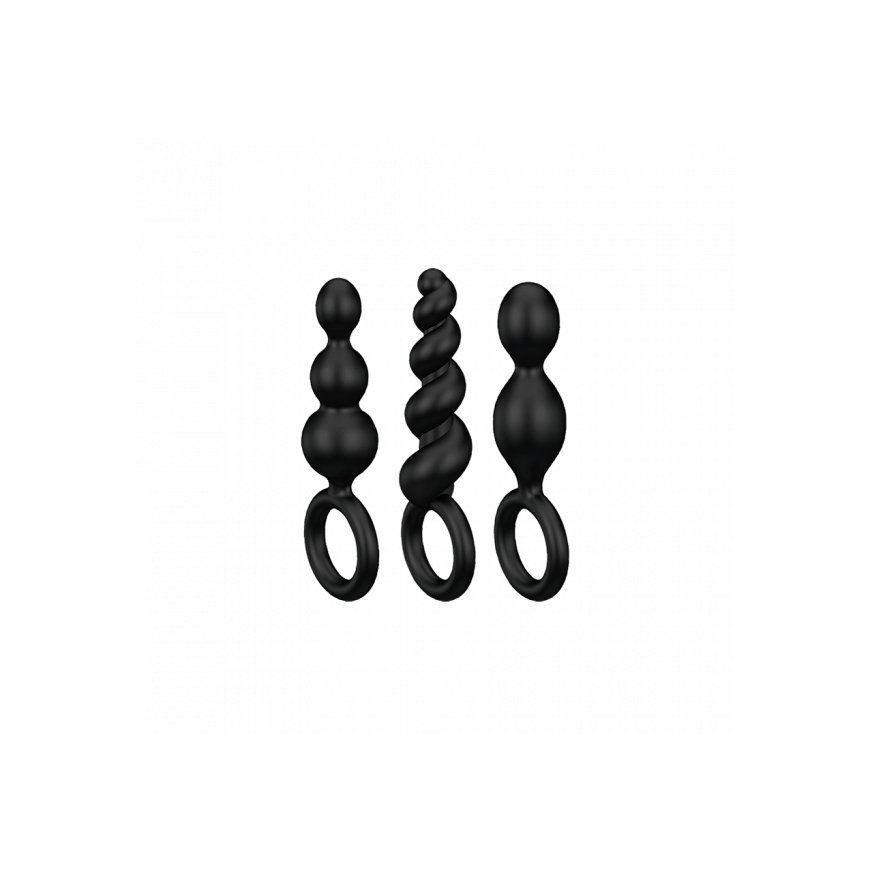 Satisfyer Booty Call Anālās lodītes Melns Silīcijs 3 pcs