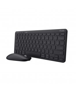 Trust Lyra klaviatūra Pelė įskaityta Biuras USB + RF Wireless + Bluetooth QWERTY Šiaurės šalių Juoda