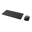 Trust Lyra tastatūra Pele iekļauta Birojs USB + RF Wireless + Bluetooth QWERTY Ziemeļvalstu Melns