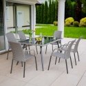 Lauko baldų komplektas Rinkinys mebli ogrodowych Lupus pilka PATIO
