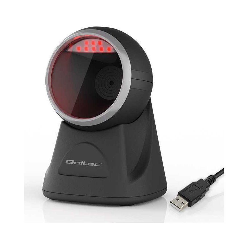 Qoltec Stationary precision scanner, barcode and
