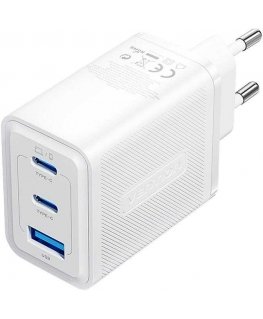 Wall charger, Vention, FERW0-EU, 2xUSB-C, USB- A, 65W/65W/30W, GaN (baltas)