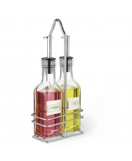 Fissman Set of bottles for oil and vinegar on a tray 150 ml (glass)