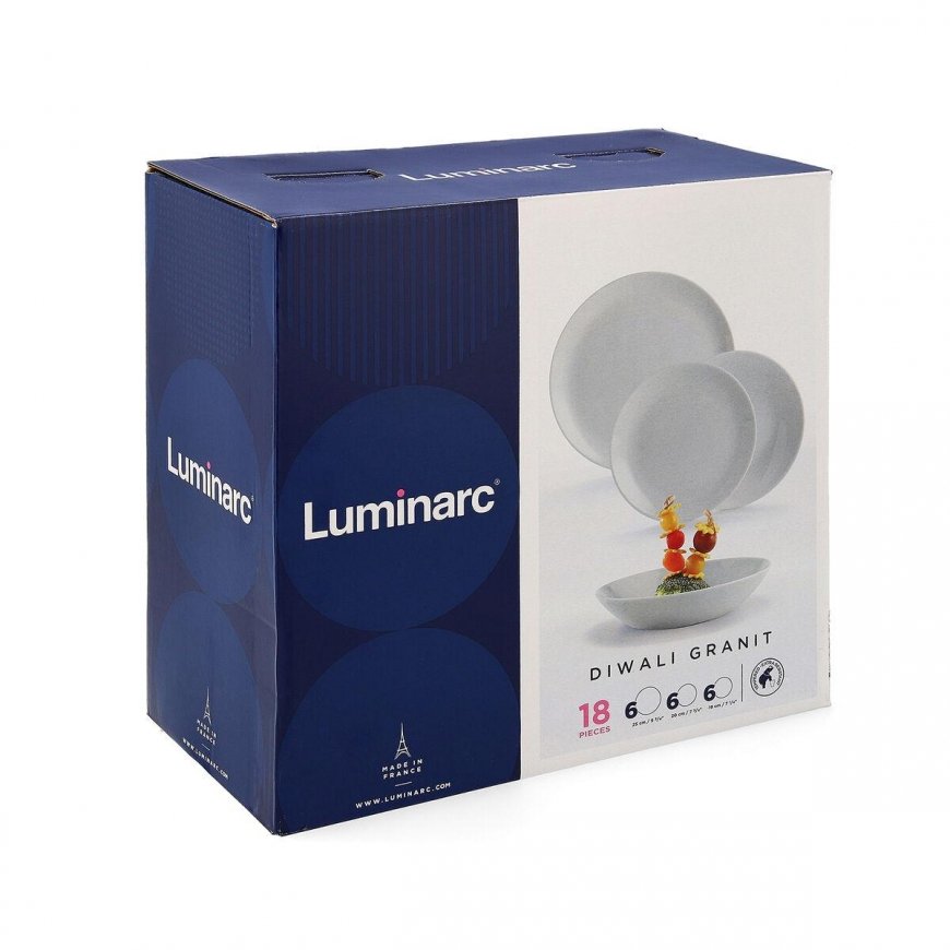 Luminarc Diwali Granit pietų servizas, 18 dalių – 2