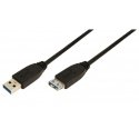 LogiLink 1m USB A - USB A 3.0 F/M USB kabelis USB 3.2 Gen 1 (3.1 Gen 1) Melns