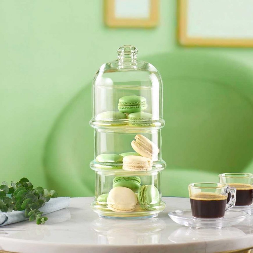 Pojemnik / Słój glass 3 poziomowy Villa Patisserie 26.1 cm PASABAHCE – 3