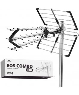 DVB-T2 kryptinė antena Spacetronik EOS PRO Combo UHF+VHF LTE 5G (balta)