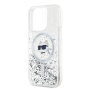 Case Karl Lagerfeld KLHMP15XLGCHSGH iPhone 15 Pro Max 6.7" hardcase transparent Liquid Glitter Choupette Head Magsafe