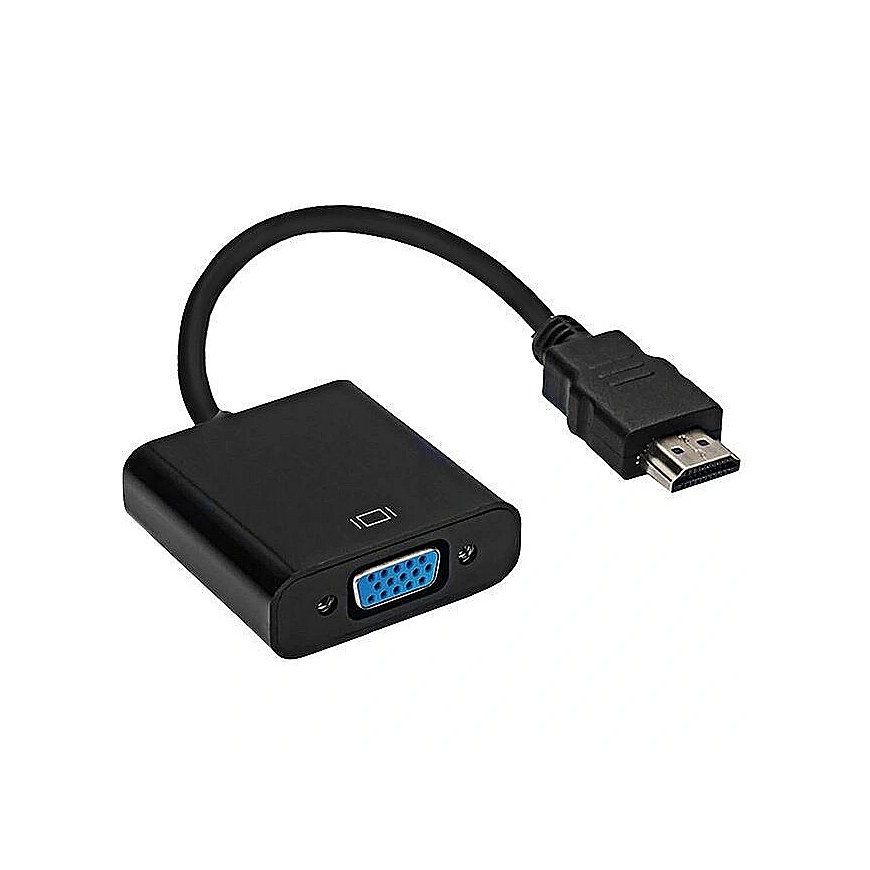 RoGer Adapter to Transfer HDMI to VGA (+Audio) Black