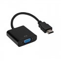 RoGer Adapter to Transfer HDMI to VGA (+Audio) Black RoGer Adapter to Transfer HDMI to VGA (+Audio) Black