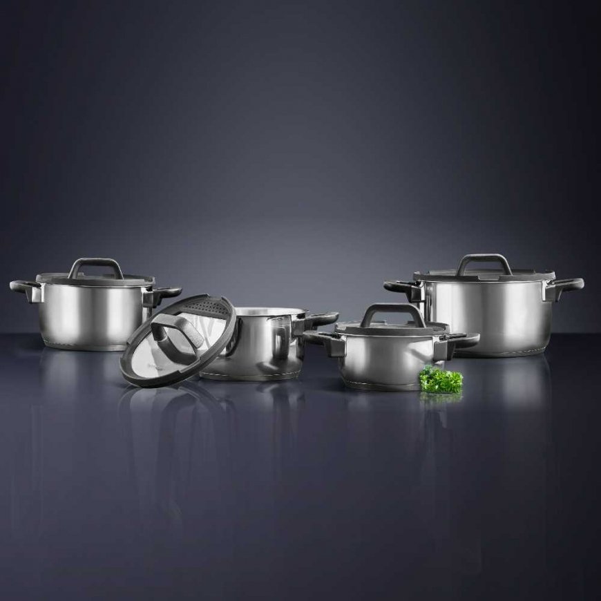 Pot set in stainless steel Espero 8-element AMBITION
