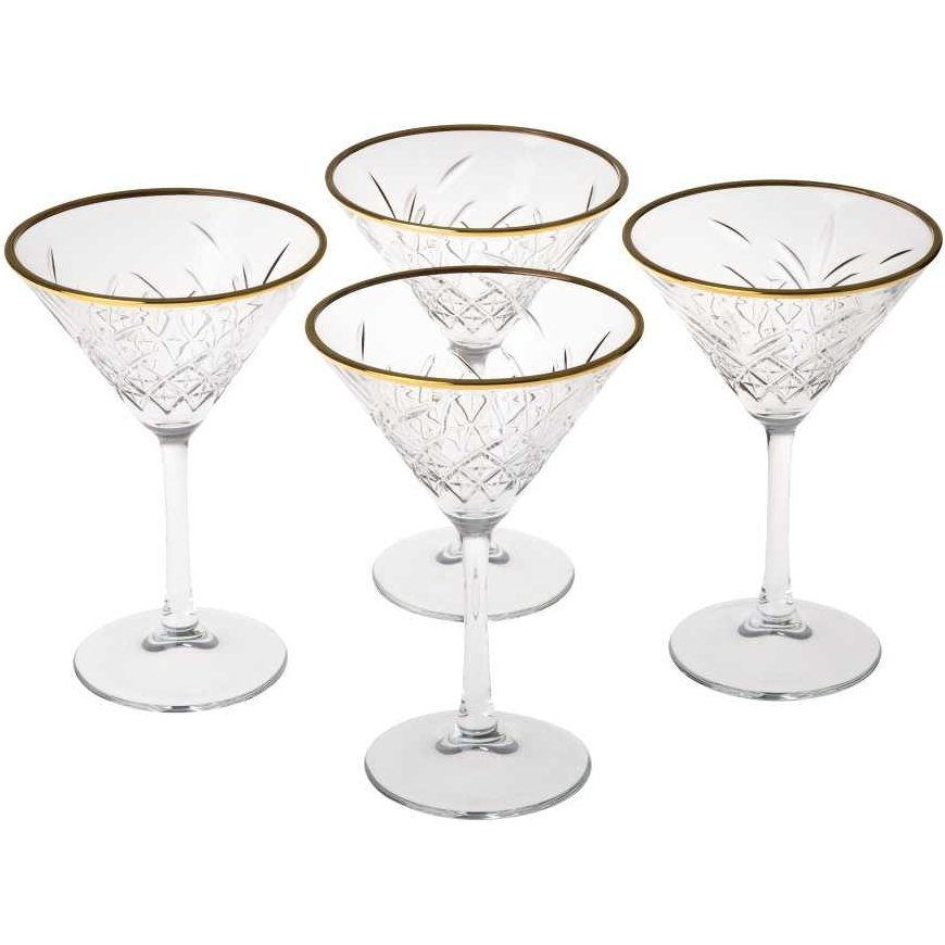 Komplet 4 kieliszków do martini Timeless Gold 230 ml PASABAHCE
