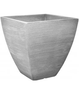 Donica ogrodowa kwadratowa 39 x 39 x 42 cm gray PATIO
