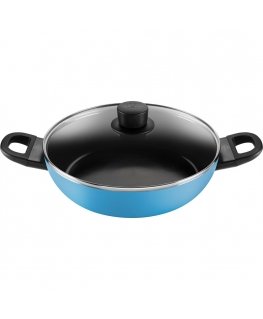 sügav pann 2H kaanega 28 cm sinine