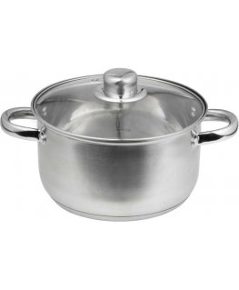 Stainless steel pot with lid Santo 18 cm DOMOTTI