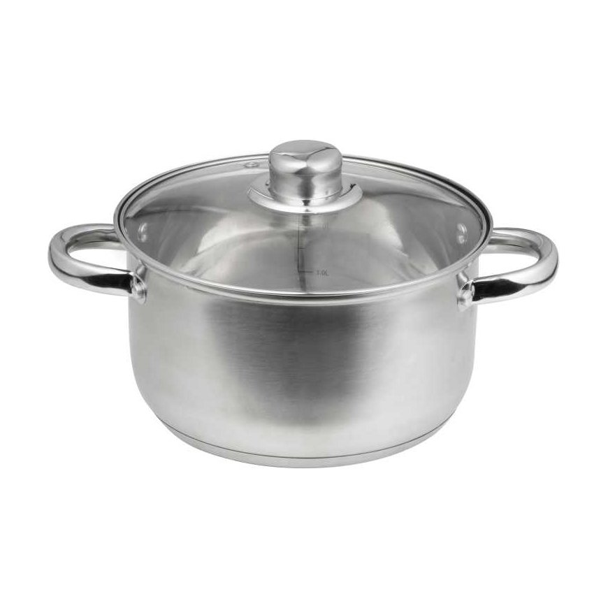 Stainless steel pot with lid Santo 18 cm DOMOTTI