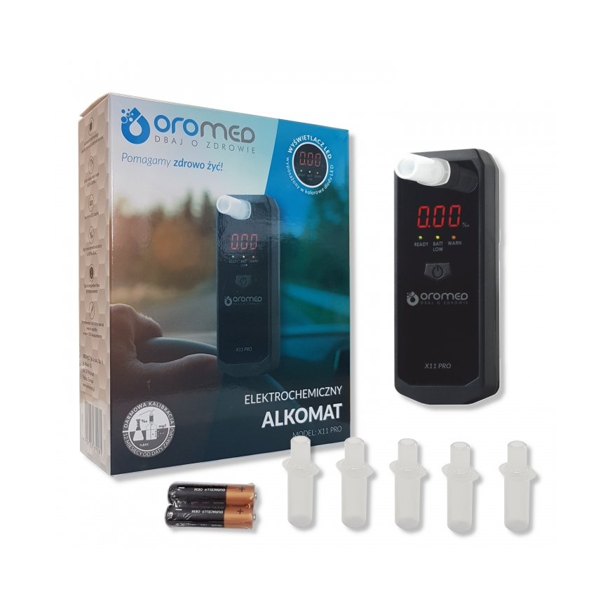 Oromed X11 PRO алкотестер 0 - 4% 0,05% Черный