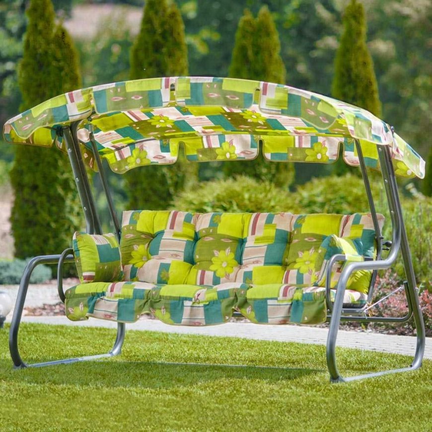 Patio Covered cushions for a swing