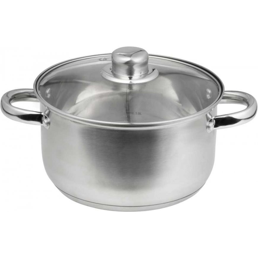 Stainless steel pot with lid Santo 24 cm DOMOTTI