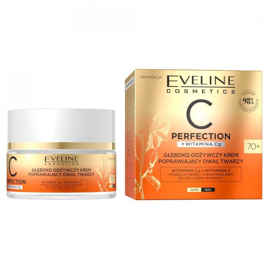 Eveline Cosmetics EVELINE C Perfection Deep nourishing krem poprawający oval twarzy 70+ with vitamin C 50 ml