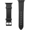 Fixed smartwatch leather strap, Apple Watch 42 / 44 / 45 / 49 mm, black Fixed smartwatch leather strap, Apple Watch 42 / 44 / 45 / 49 mm, black