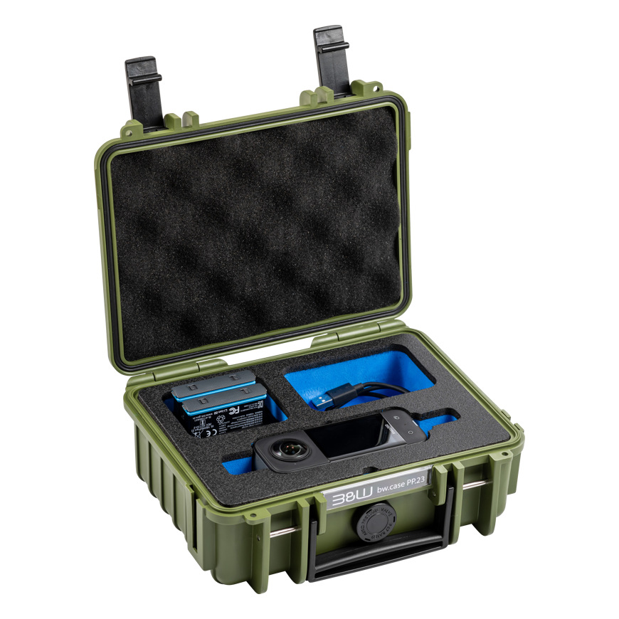 BW Outdoor Cases Type 500 for Insta360 X3, bronze-žalias – 2