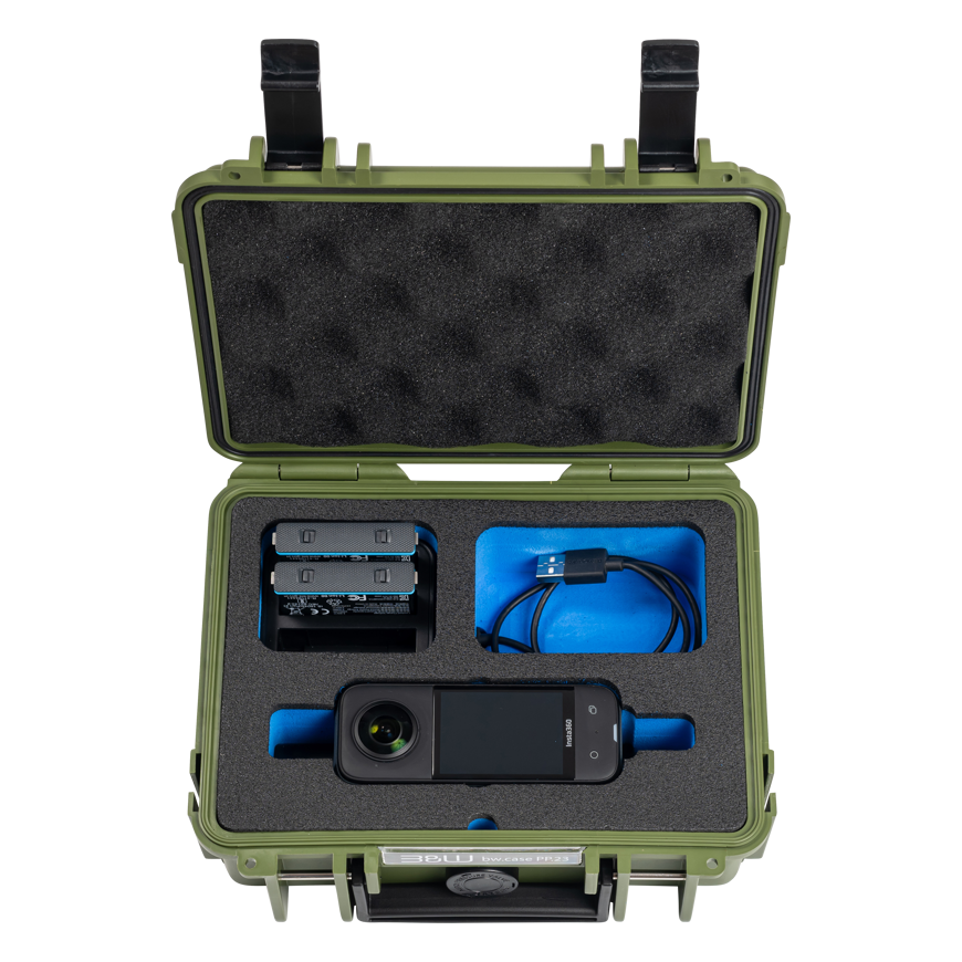 BW Outdoor Cases Type 500 for Insta360 X3, bronze-green – 3
