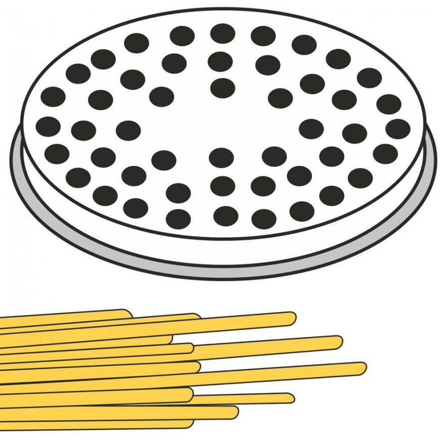 BIGOLI pasta strainer tip, thick threads, 22 holes dia. 3mm MPF2.5/4 - Hendi 229347
