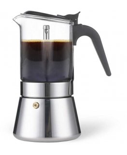 Fissman Kavinukas for brewed espresso coffee 360 ml for 9 portions (stainless steel + glass)
