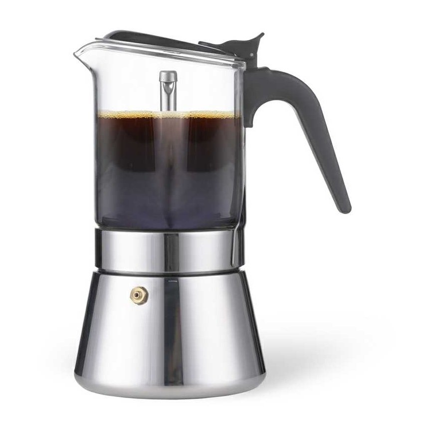 Fissman Kavinukas for brewed espresso coffee 360 ml for 9 portions (stainless steel + glass)