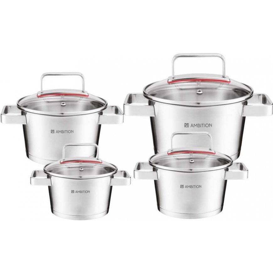 Pot set na indukcję Selection 8 - elementowy AMBITION