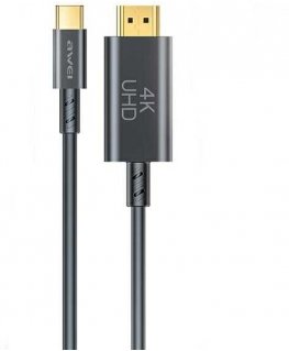 AWEI cable CL-212T USB-C na HDMI 4K 30Hz black/black