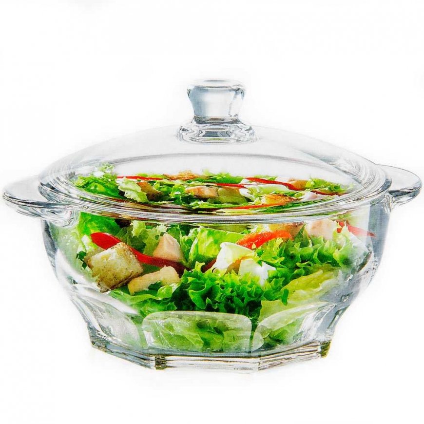 Waza transparent with lid Granity 1.5 l LUMINARC