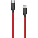 Extra Digital Silikoninis kabelis USB Type C- Lightning, 2m (raudonas)