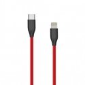 Extra Digital Silicone cable USB Type C- Lightning, 2m (red)