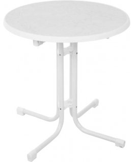 Garden table Dine & Relax 70 cm marble / white PATIO